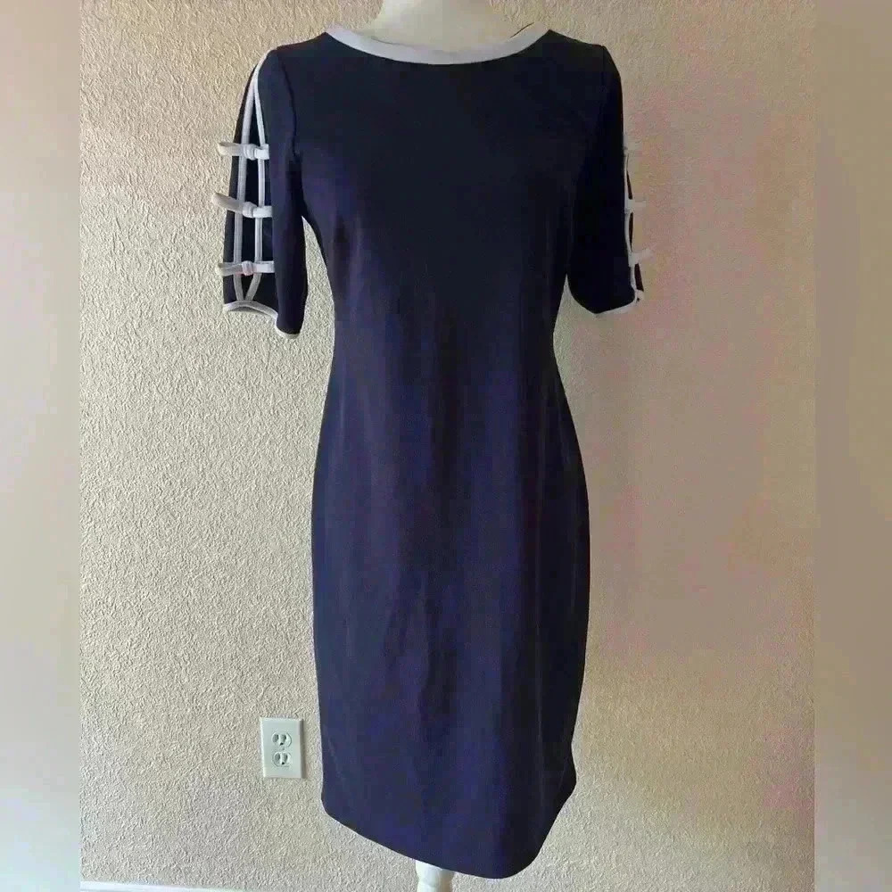 SHELBY & PALMER Short Sleeve Solid Women's Dress
